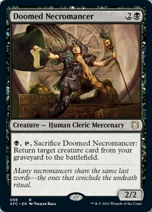 Doomed Necromancer ~ Commander: Adventures in the Forgotten Realms [ NM ]