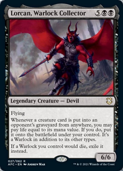 Lorcan, Warlock Collector ~ Commander: Adventures in the Forgotten Realms [ NM ]