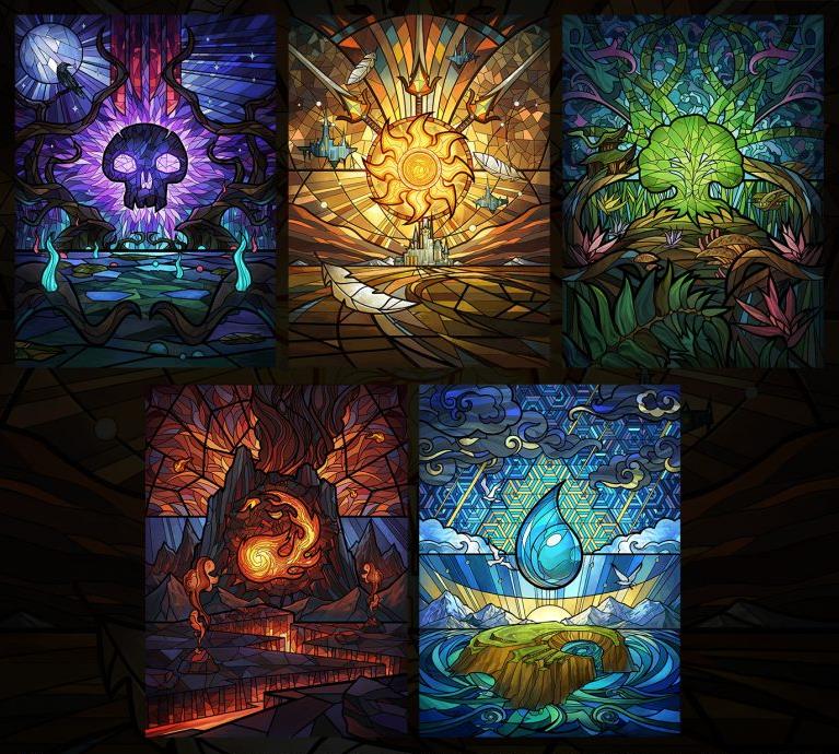 Choose your FULL ART Stained Glass LAND ~ Dominaria United [ NM ] [ Magic MTG ]