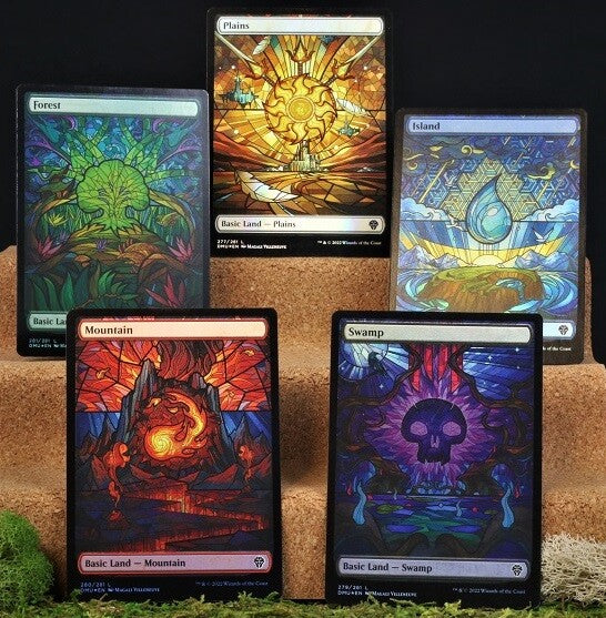 Choose your FULL ART Stained Glass LAND ~ Dominaria United [ NM ] [ Magic MTG ]