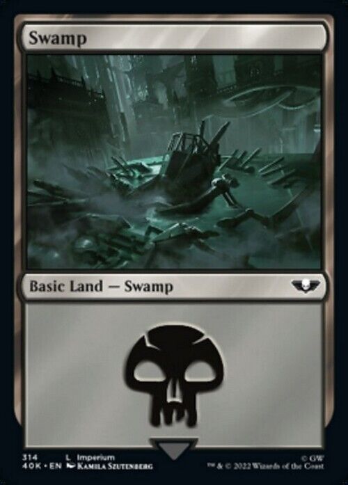 Choose your BASIC LAND ~ Commander: Warhammer 40,000 [ NearMint ] [ Magic MTG ] - London Magic Traders Limited