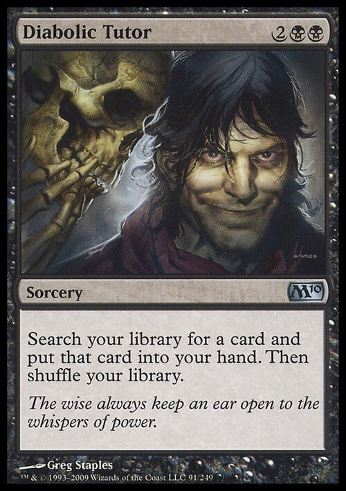Diabolic Tutor ~ Magic 2010 [ Excellent ] [ Magic MTG ]