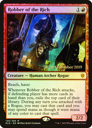 FOIL Robber of the Rich ~ Prerelease Throne of Eldraine [ NM ] [ Magic MTG ]