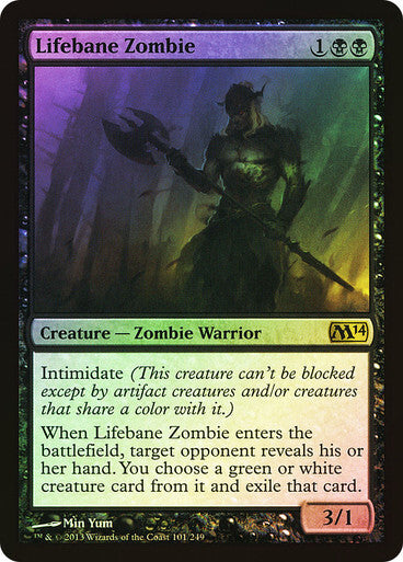 FOIL Lifebane Zombie ~  Magic 2014 [ Excellent ] [ Magic MTG ]