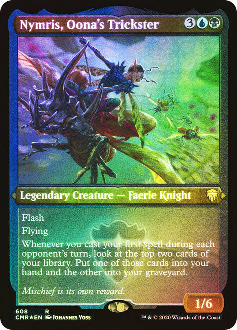 FOIL ETCHED Nymris, Oona's Trickster ~ Commander Legends 1 [ NM ] [ Magic MTG ]