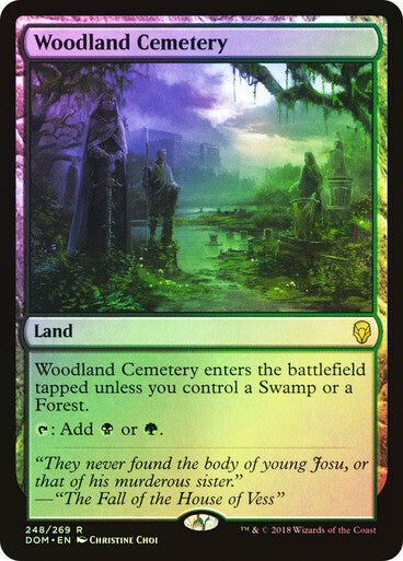FOIL Woodland Cemetery ~ Dominaria [ NearMint ] [ Magic MTG ]