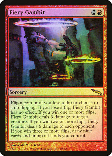 FOIL Fiery Gambit ~ Mirrodin [ Excellent ] [ Magic MTG ] - London Magic Traders Ltd