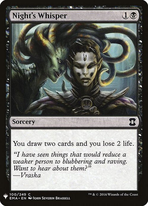 Night's Whisper ~ Mystery Booster [ NearMint ] [ Magic MTG ]