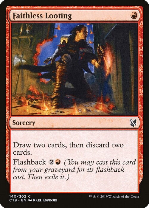 Faithless Looting ~ Commander 2019 [ NearMint ] [ Magic MTG ]