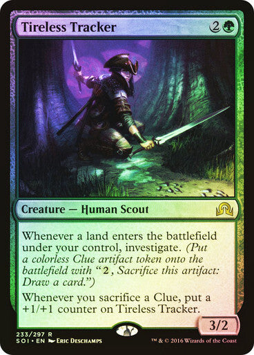 FOIL Tireless Tracker ~ Shadows over Innistrad [ Excellent ] [ Magic MTG ]