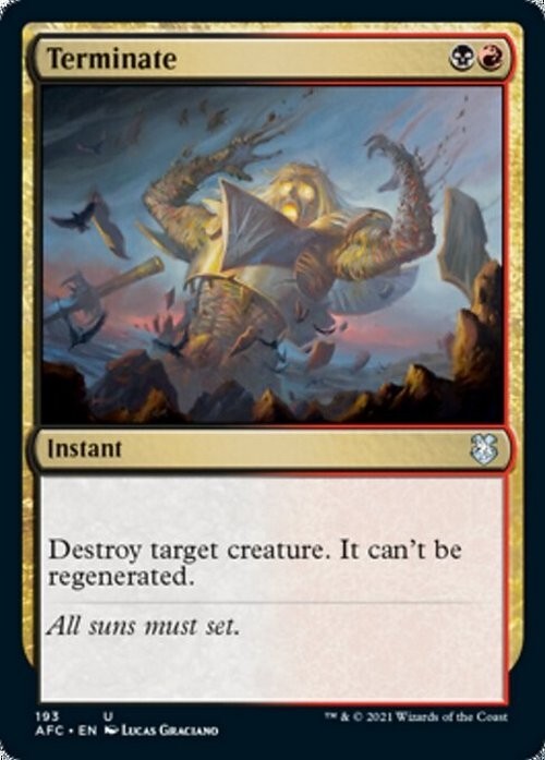 Terminate ~ Commander: Adventures in the Forgotten Realms [ NM ] [ MTG ]