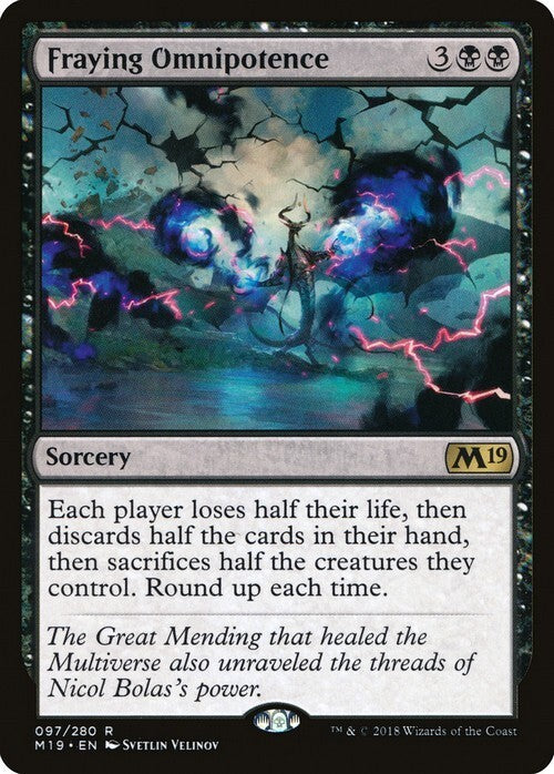 Fraying Omnipotence ~ Core 2019 [ Excellent ] [ Magic MTG ]