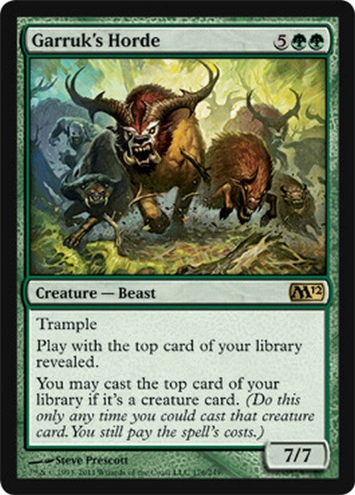 Garruk's Horde ~ Magic 2012 [ Excellent ] [ Magic MTG ]