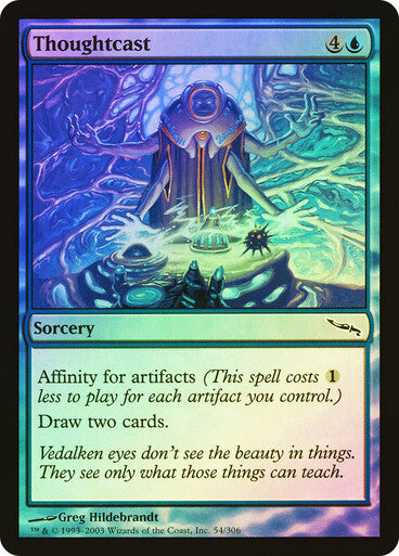 FOIL Thoughtcast ~ Mirrodin [ Excellent ] [ Magic MTG ] - London Magic Traders Ltd
