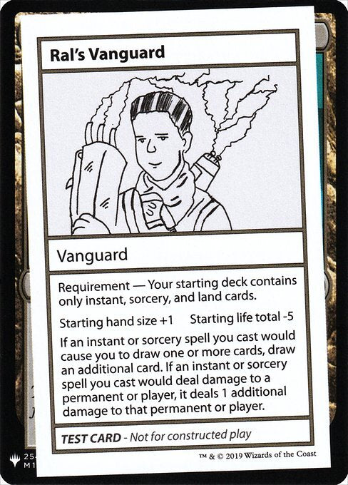 Ral's Vanguard ~ Mystery Booster Playtest Cards 2019 [ NM ] [ Magic MTG ]