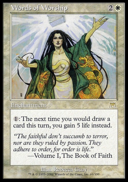Words of Worship ~ Onslaught [ Excellent ] [ Magic MTG ]