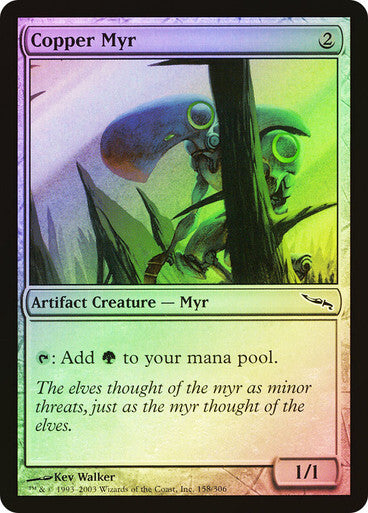 FOIL Copper Myr ~ Mirrodin [ Excellent ] [ Magic MTG ]