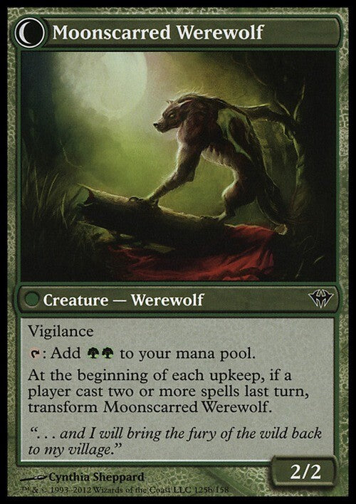 Scorned Villager / Moonscarred Werewolf ~ Dark Ascension [ EX ] [ Magic MTG ]