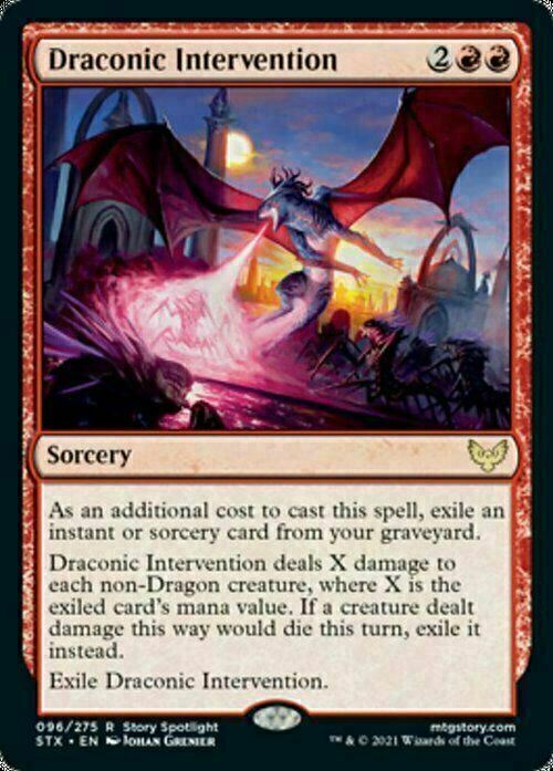 Draconic Intervention ~ Strixhaven [ NearMint ] [ Magic MTG ] - London Magic Traders Ltd