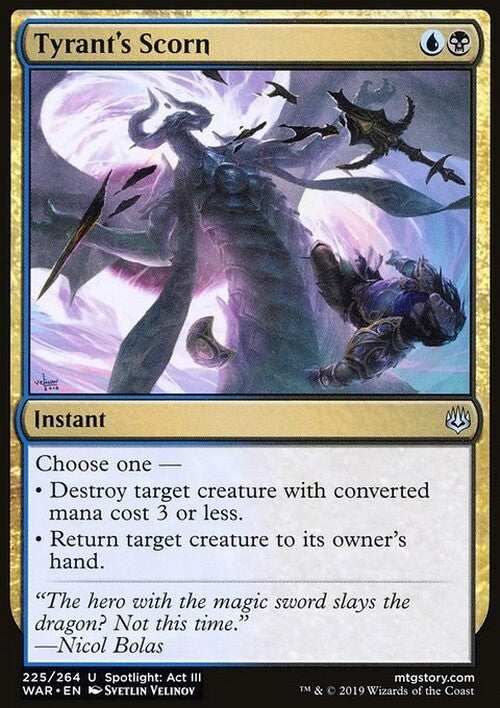 Tyrant's Scorn ~ War of the Spark [ Excellent ] [ Magic MTG ]