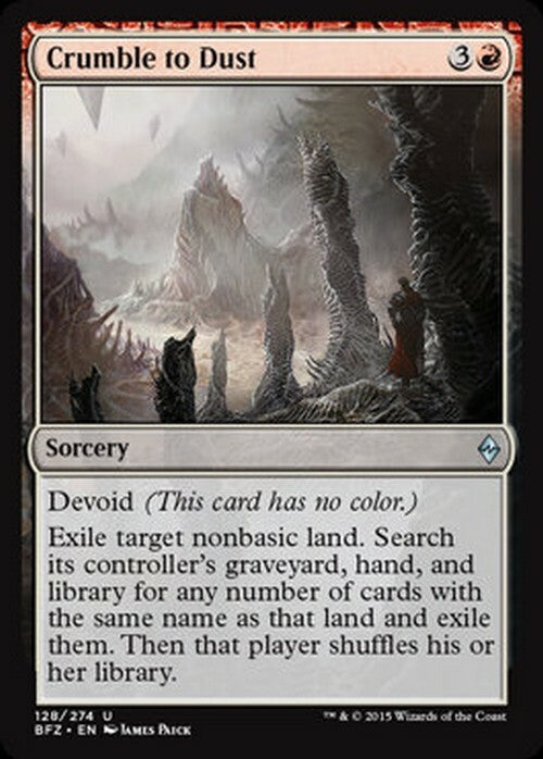 Crumble to Dust ~ Battle for Zendikar [ Excellent ] [ Magic MTG ]