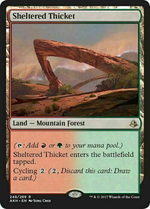 Sheltered Thicket ~ Amonkhet [ NearMint ] [ Magic MTG ]