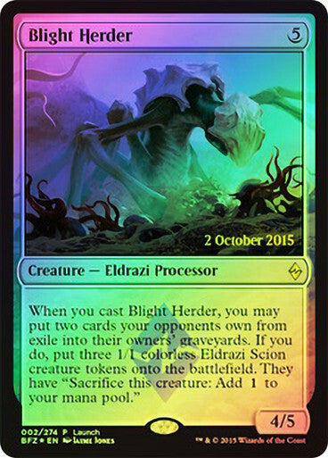 FOIL Blight Herder ~ Release Battle for Zendikar [ Excellent ] [ Magic MTG ]