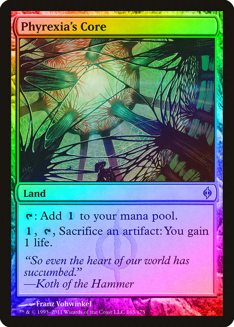 FOIL Phyrexia's Core ~ New Phyrexia [ Excellent ] [ Magic MTG ]
