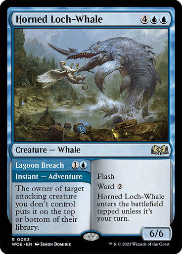 Horned Loch-Whale / Lagoon Breach ~ Wilds of Eldraine [ NM ] [ MTG ]