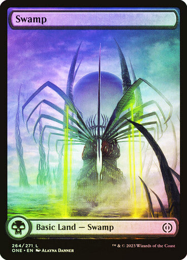 Choose your FOIL Full Art Land ~ Phyrexia: All Will Be One [ NM ] [ Magic MTG ]