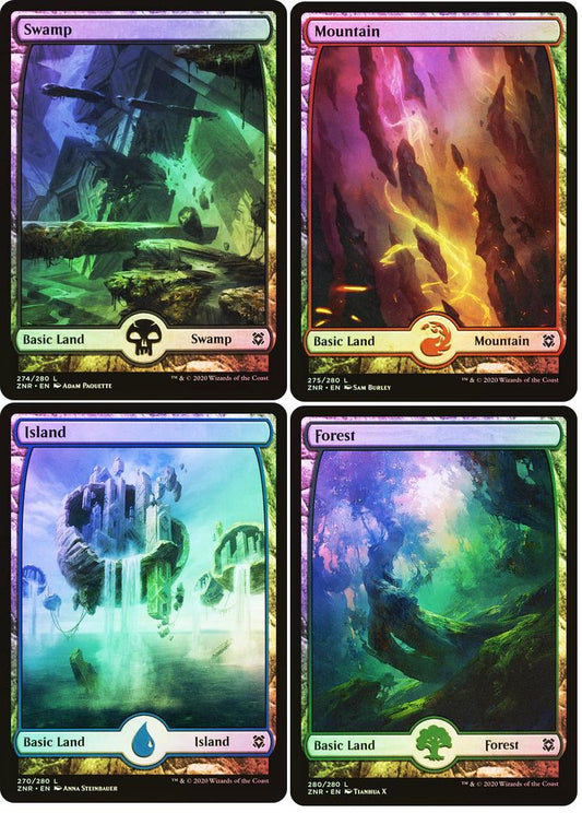 Choose your FOIL Full Art Land ~ Zendikar Rising [ NearMint ] [ Magic MTG ]