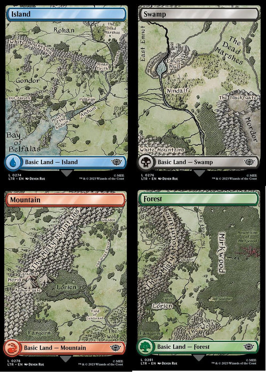 Choose your Full Art Middle Earth Land ~ The Lord of the Rings [ NM ] [ MTG ]