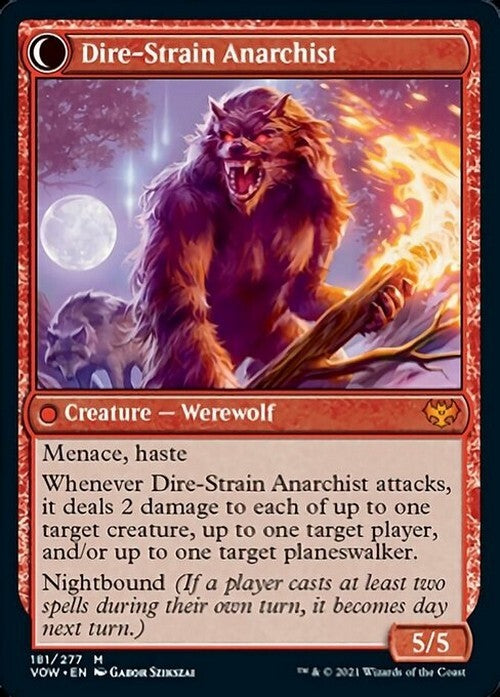 Volatile Arsonist / Dire-Strain Anarchist ~ Crimson Vow [ NM ] [ Magic MTG ]