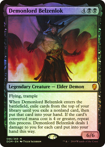 FOIL Demonlord Belzenlok ~ Dominaria [ NM ] [ Magic MTG ]