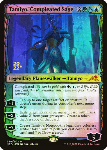 FOIL Tamiyo, Compleated Sage ~ Prerelease Kamigawa: Neon Dynasty [ NM ] [ MTG ]