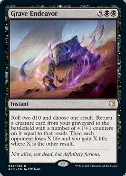Grave Endeavor ~ Commander: Adventures in the Forgotten Realms [ NM ] [ MTG ]