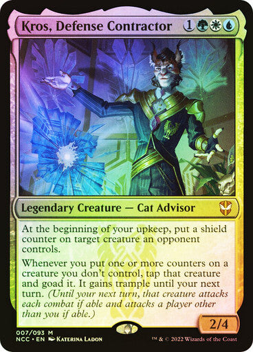 FOIL Kros, Defense Contractor ~ Commander: Streets of New Capenna [ NM ] [ MTG ]