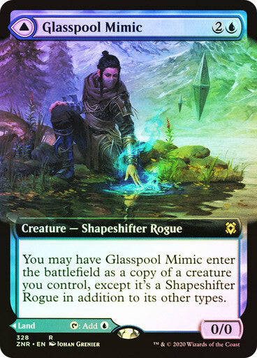 FOIL BORDERLESS Glasspool Mimic ~ Zendikar Rising [ NearMint ] [ Magic MTG ]