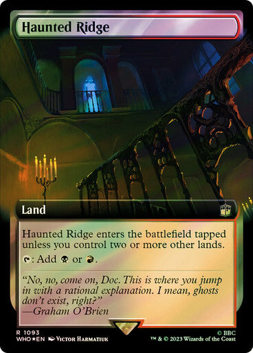 FOIL SURGE BORDERLESS Haunted Ridge ~ Commander: Doctor Who [ NM ] [ MTG ] - London Magic Traders Ltd