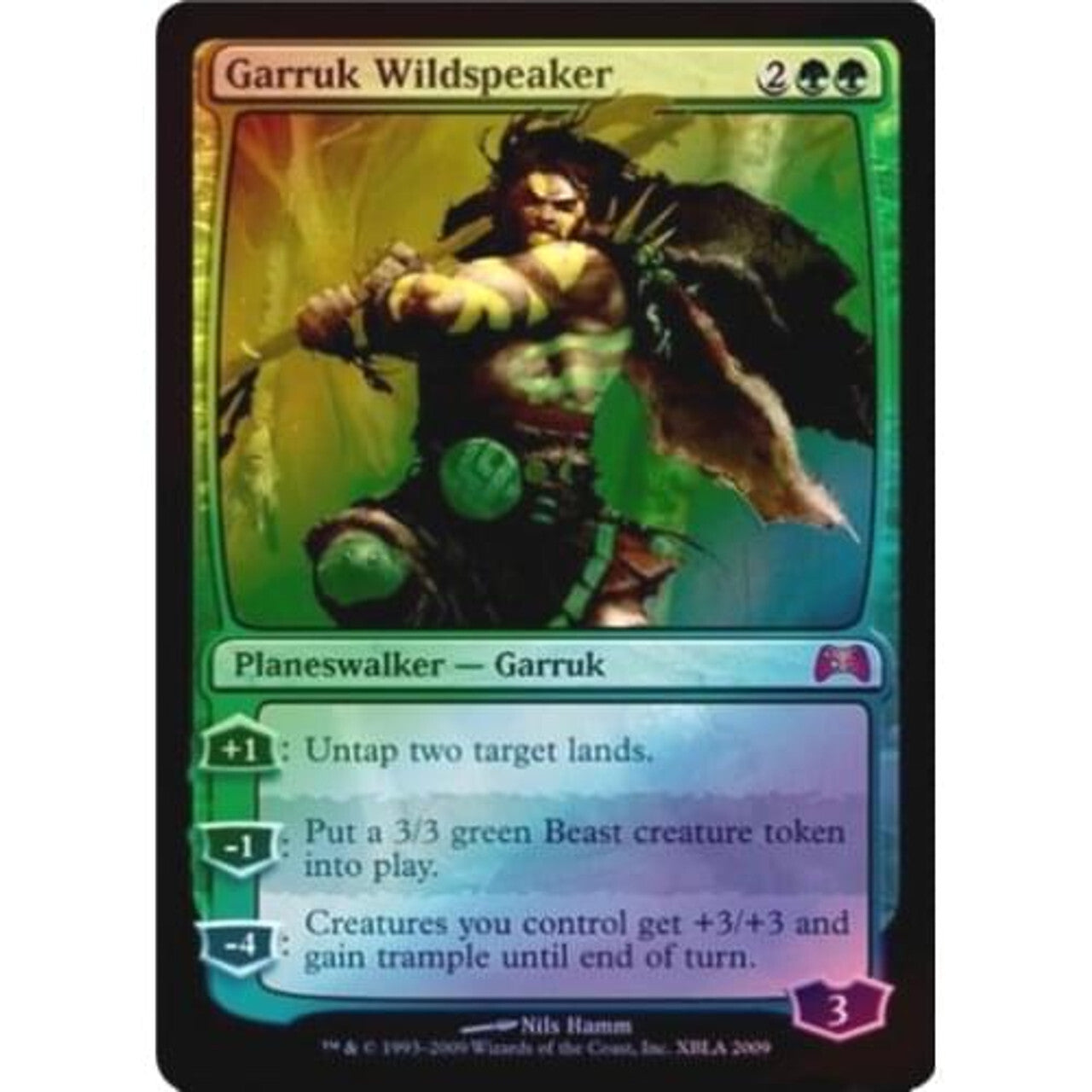 FOIL Garruk Wildspeaker ~ Duels of the Planeswalkers [ PLAYED ] [ Magic MTG ]