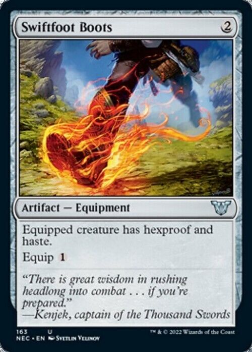 Swiftfoot Boots ~ Commander: Kamigawa: Neon Dynasty [ NM ] [ Magic MTG ] - London Magic Traders Limited