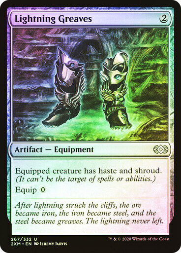 FOIL Lightning Greaves ~ Double Masters [ NearMint ] [ Magic MTG ] - London Magic Traders Limited