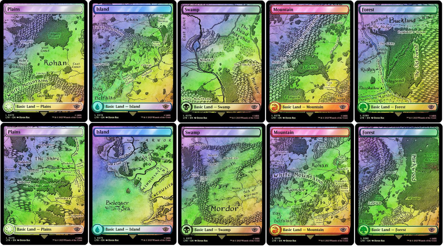 Choose your FOIL Full Art Middle Earth Land ~ The Lord of the Rings [ MTG ]