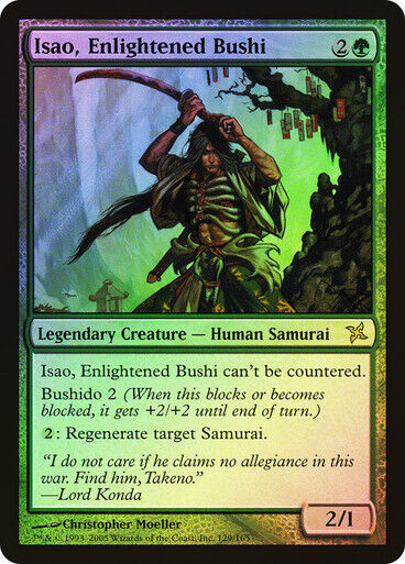 FOIL Isao, Enlightened Bushi ~ Betrayers of Kamigawa [ NearMint ] [ Magic MTG ] - London Magic Traders Limited