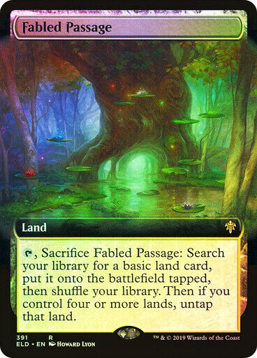 FOIL BORDERLESS Fabled Passage ~ Throne of Eldraine [ Excellent ] [ Magic MTG ] - London Magic Traders Limited