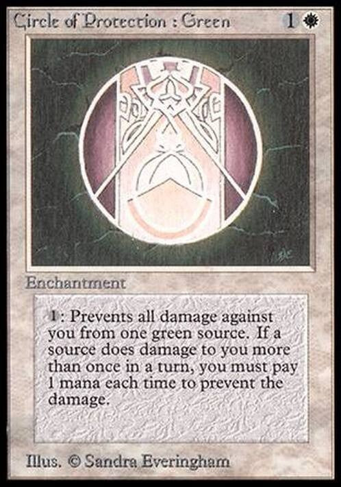 Circle of Protection: Green ~ Limited Edition BETA [ PLAYED ] [ MTG ]