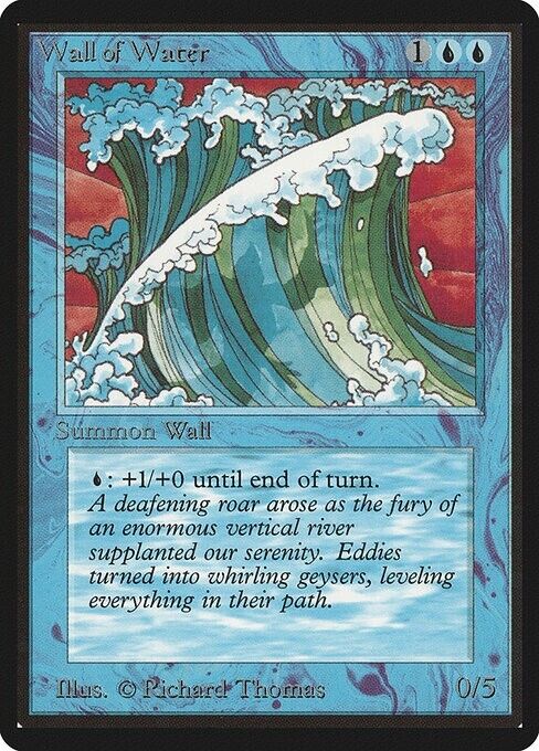 Wall of Water ~ Limited Edition BETA [ MODERATELY PLAYED ] [ Magic MTG ]