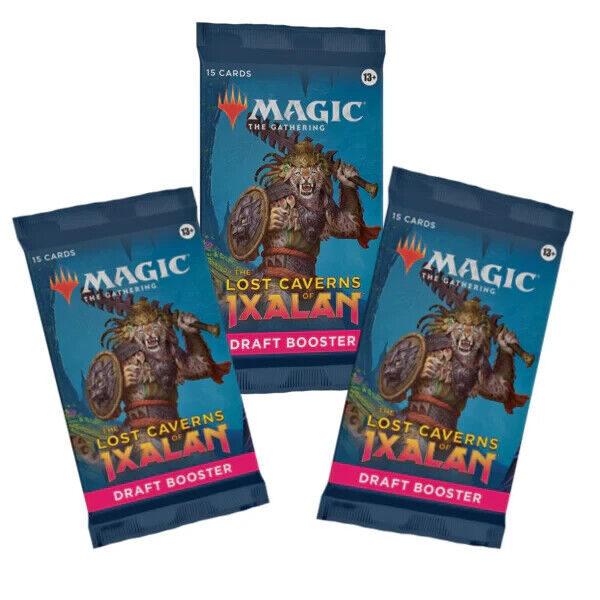 3 x DRAFT Booster Pack ~  The Lost Caverns of Ixalan ~ Magic MTG Sealed