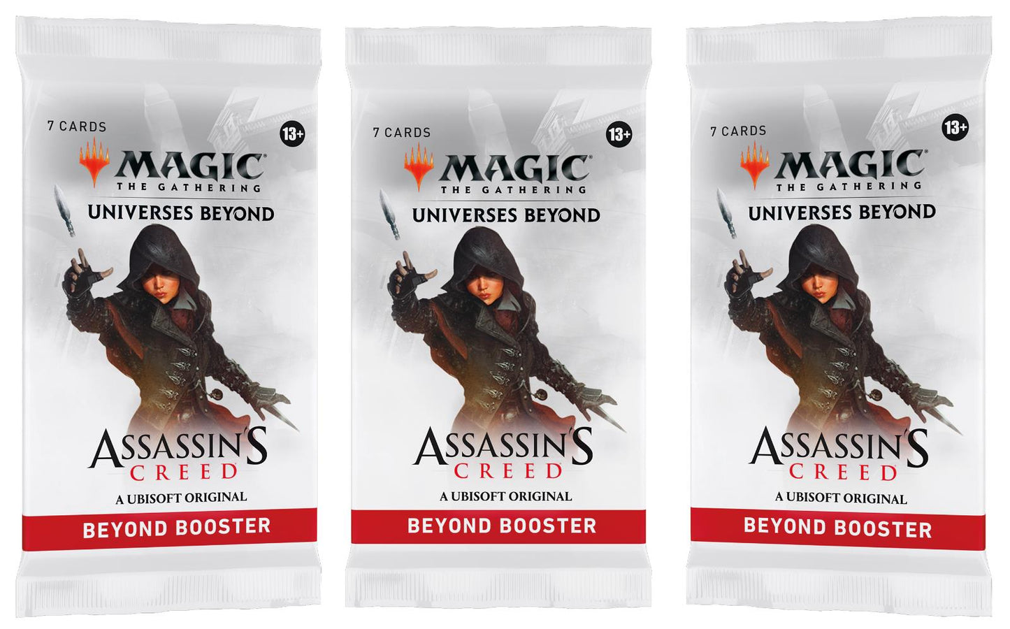 3 x Beyond Booster Pack ~ Assassin's Creed ~ Magic MTG Sealed