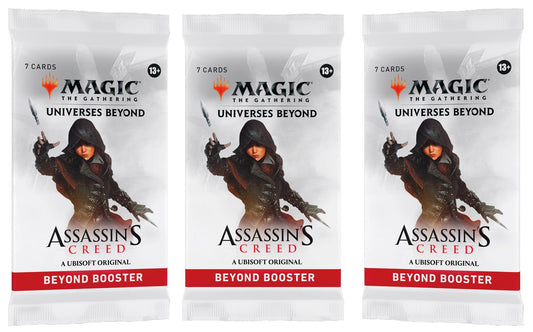 3 x Beyond Booster Pack ~ Assassin's Creed ~ Magic MTG Sealed